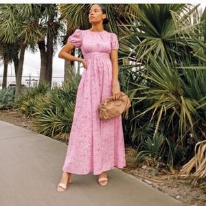 NEW Gal Meets Glam Maxi Giselle Smocked 4